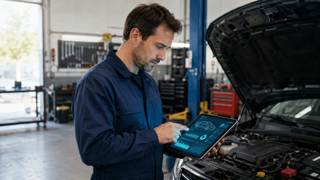 L'intelligence artificielle transforme les logiciels DMS. Prédiction d'entretien, relation client, automatisation : l'analyse Solware Auto.